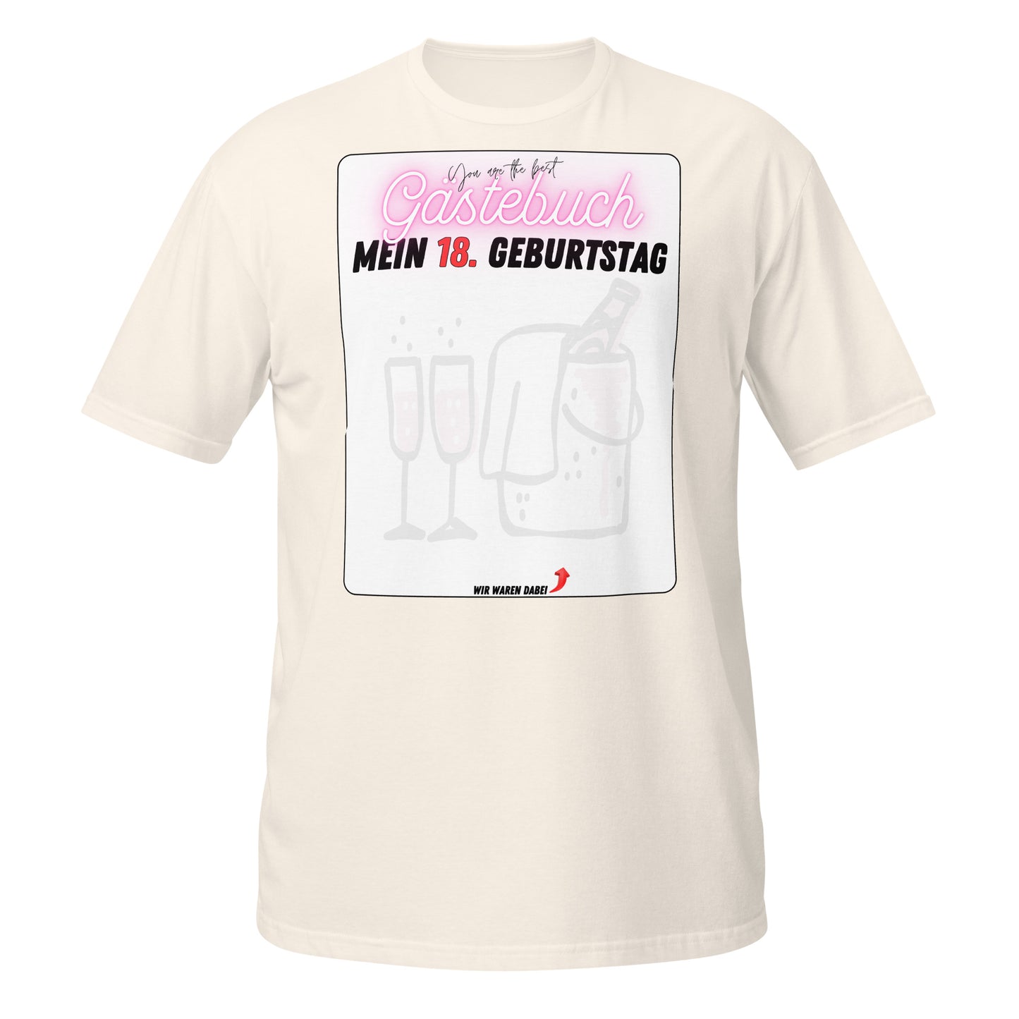 18. Geburtstag T-Shirt Gästebuch Design – Personalisiertes Unterschriften Shirt für Frauen und Mädchen – 20, 25 und andere Zahlen möglich