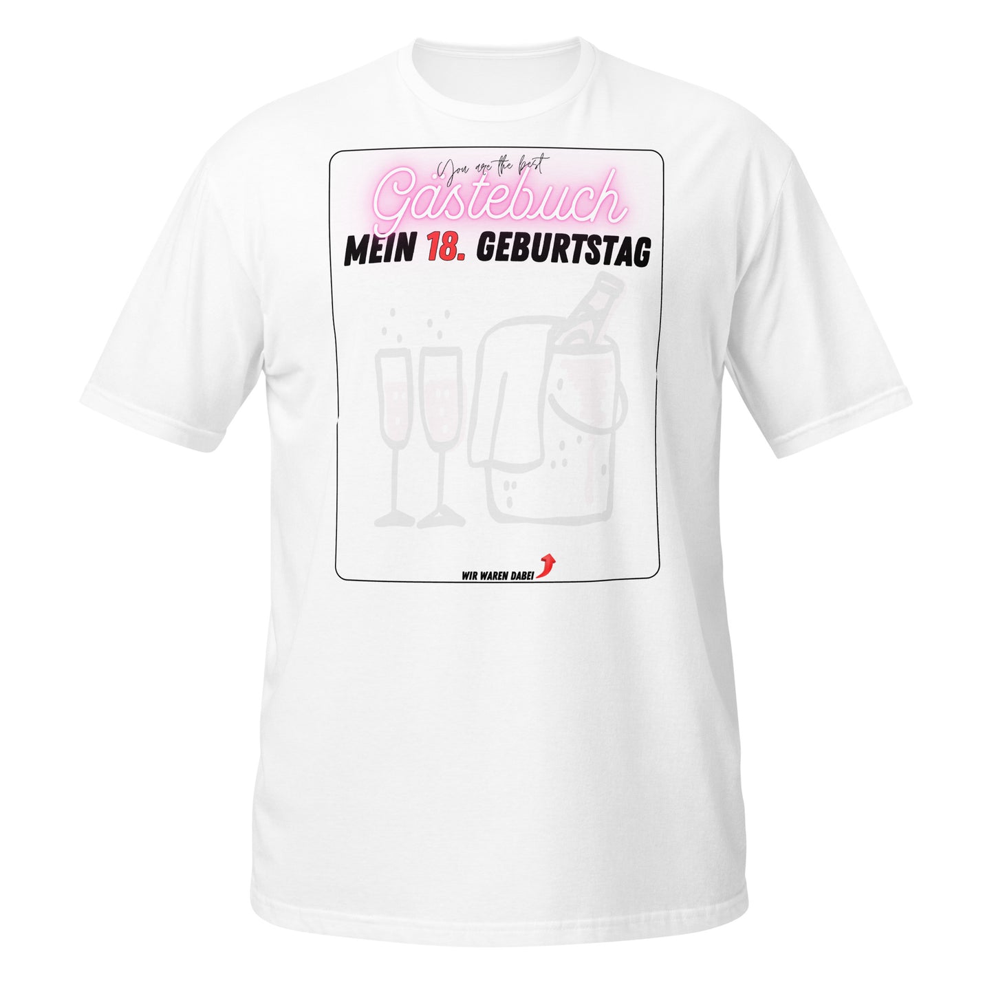 18. Geburtstag T-Shirt Gästebuch Design – Personalisiertes Unterschriften Shirt für Frauen und Mädchen – 20, 25 und andere Zahlen möglich