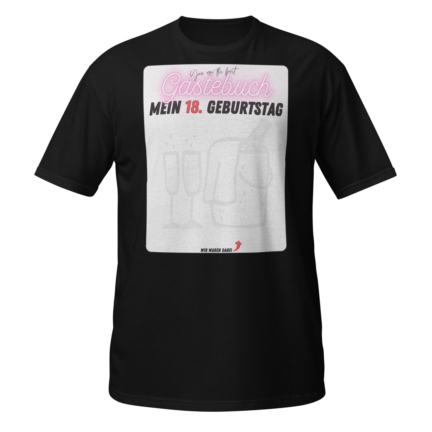 18. Geburtstag T-Shirt Gästebuch Design – Personalisiertes Unterschriften Shirt für Frauen und Mädchen – 20, 25 und andere Zahlen möglich