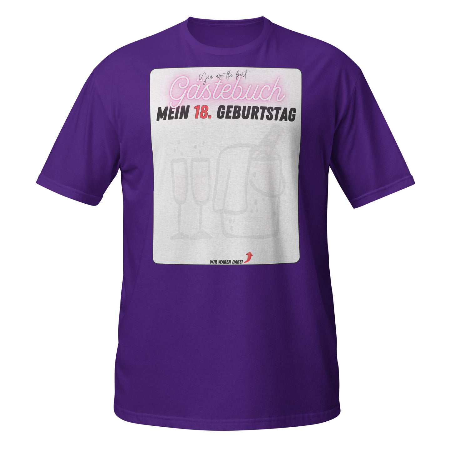18. Geburtstag T-Shirt Gästebuch Design – Personalisiertes Unterschriften Shirt für Frauen und Mädchen – 20, 25 und andere Zahlen möglich