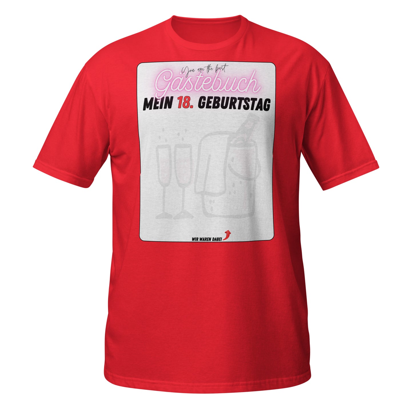 18. Geburtstag T-Shirt Gästebuch Design – Personalisiertes Unterschriften Shirt für Frauen und Mädchen – 20, 25 und andere Zahlen möglich